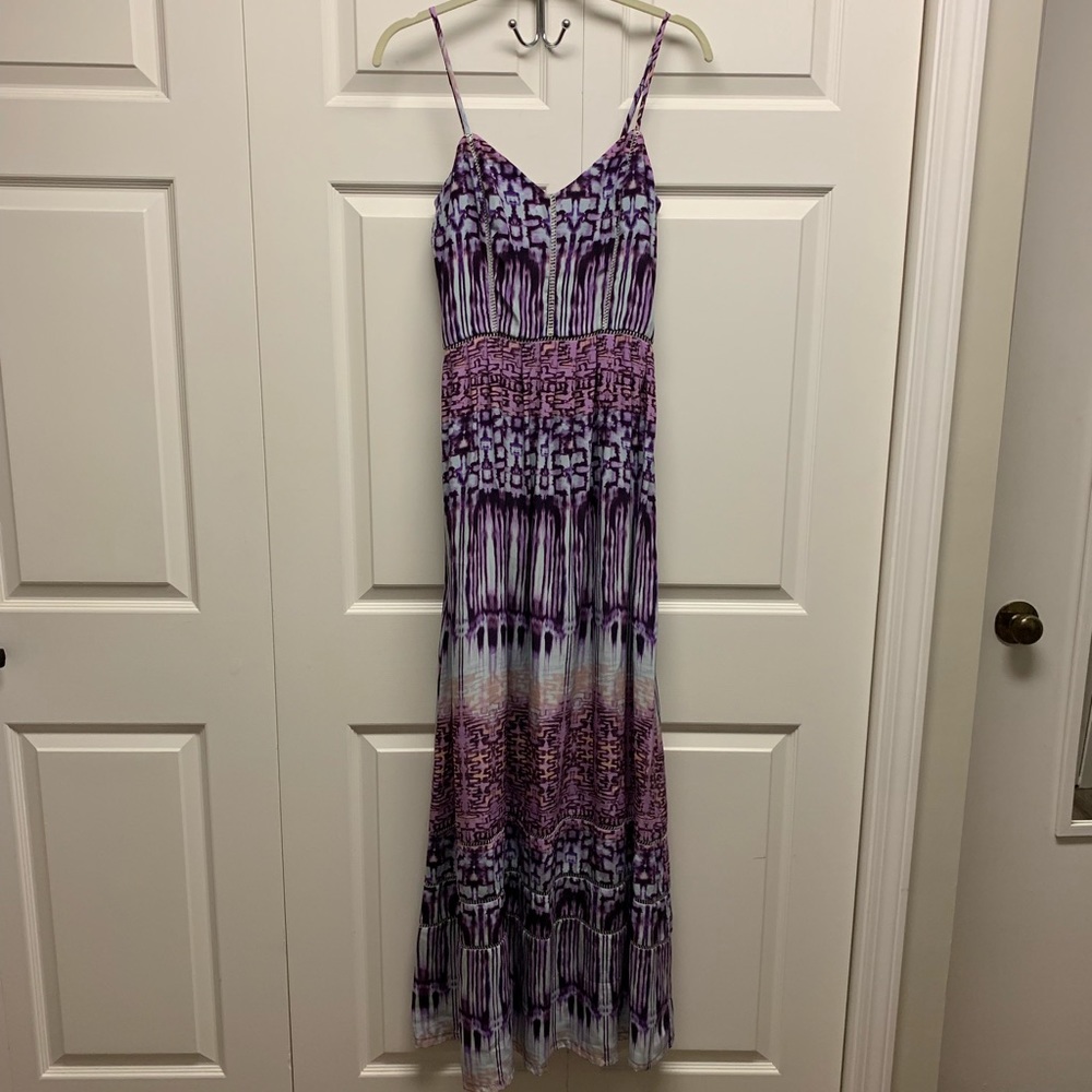 Parker purple/pink adjustable strap gown dress